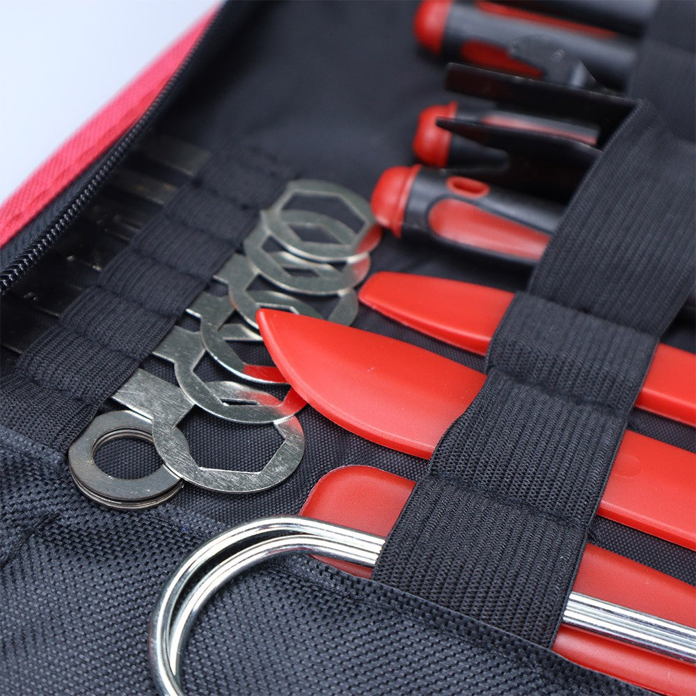Conjunto de 43 Peças de Ferramentas para Remoção de Painel de Carro, Clipes de Fixação, Ferramenta de Remoção de Terminal de Fixação, Kit Pé de Cabra com Cabo Redondo para Carro/Rádio