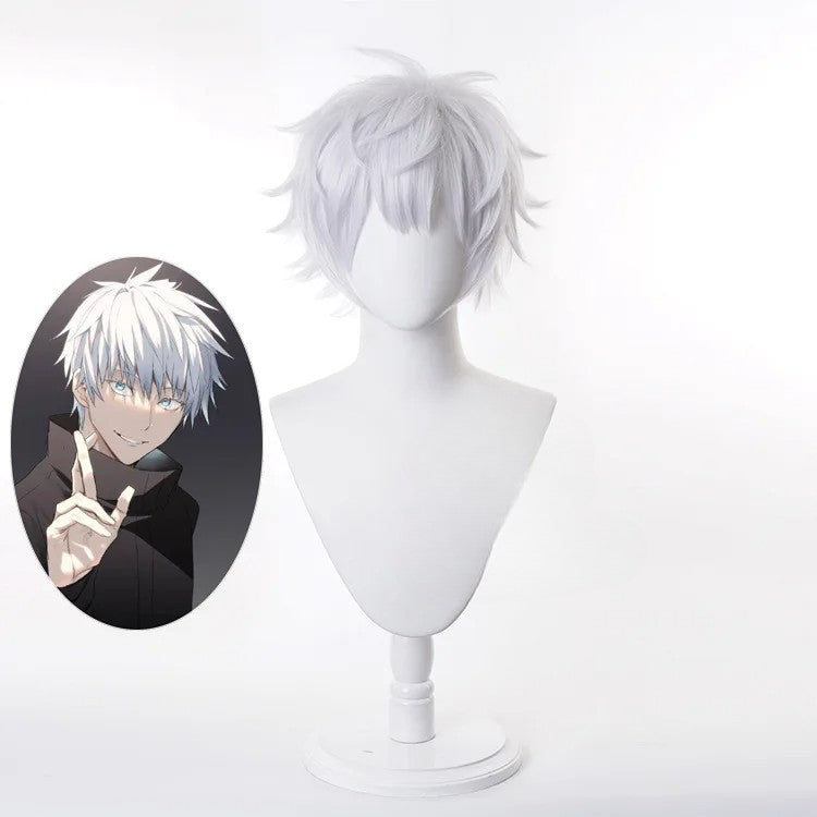 Anime Jujutsu Kaisen Cosplay Jujutsu Kaisen Gojo Satoru Geto Suguru Cosplay Costume Anime Uniform Halloween Party Costume Wigs