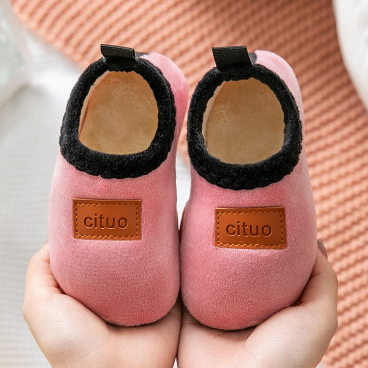 Winter Warm Baby Slippers Toddler Plush Floor Sock Shoes Boys Girl Children Soft Anti-slip Walking Shoes Indoor Home Kids Shoes
