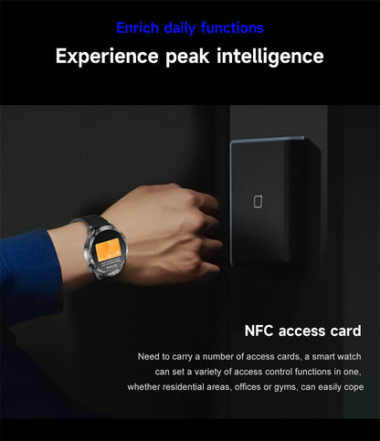 2026 Smartwatch com Display AMOLED Sempre Ativo, NFC, Chamada Bluetooth, Trajetória GPS, Impermeável, Saúde e Esporte, para Homens, Compatível com Android e iOS