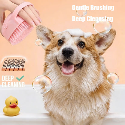 Pet Bath Gloves for Dogs & Cats - Soft Silicone Massage Brush Gloves, Safe Grooming & Bathing Accessories for Puppy Big Dog