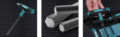 Libraton Jogo de Chaves Torx T com 7 Peças, Conjunto de Chaves T, Design de Ponta Dupla, T10-T40, Adequado para Parafusos Torx Ferramenta de Reparo de Carros e Bicicletas