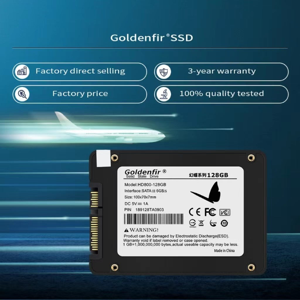 SSD Goldenfir 120 GB 128 GB 256 GB 360 GB 480 GB 512 GB 1 TB Classic de 2,5 polegadas, compatível com laptops e desktops