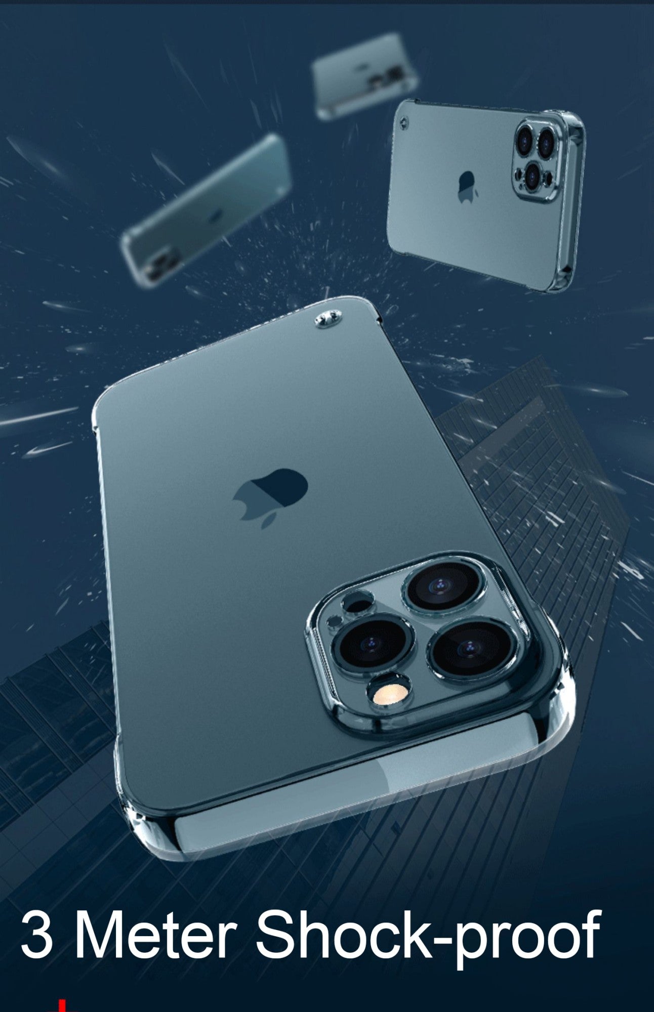Capa Transparente de Luxo Sem Borda para iPhone 17 Air 16 15 14 13 12 11 Pro Max Plus Mini Capa Rígida de PC à Prova de Choque Transparente