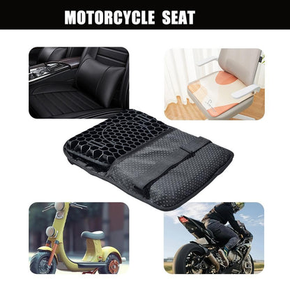 Capa de Banco Universal Antiderrapante para Alívio de Pressão Almofada de Assento de Moto Confortável Colmeia de Gel Acessórios para Moto