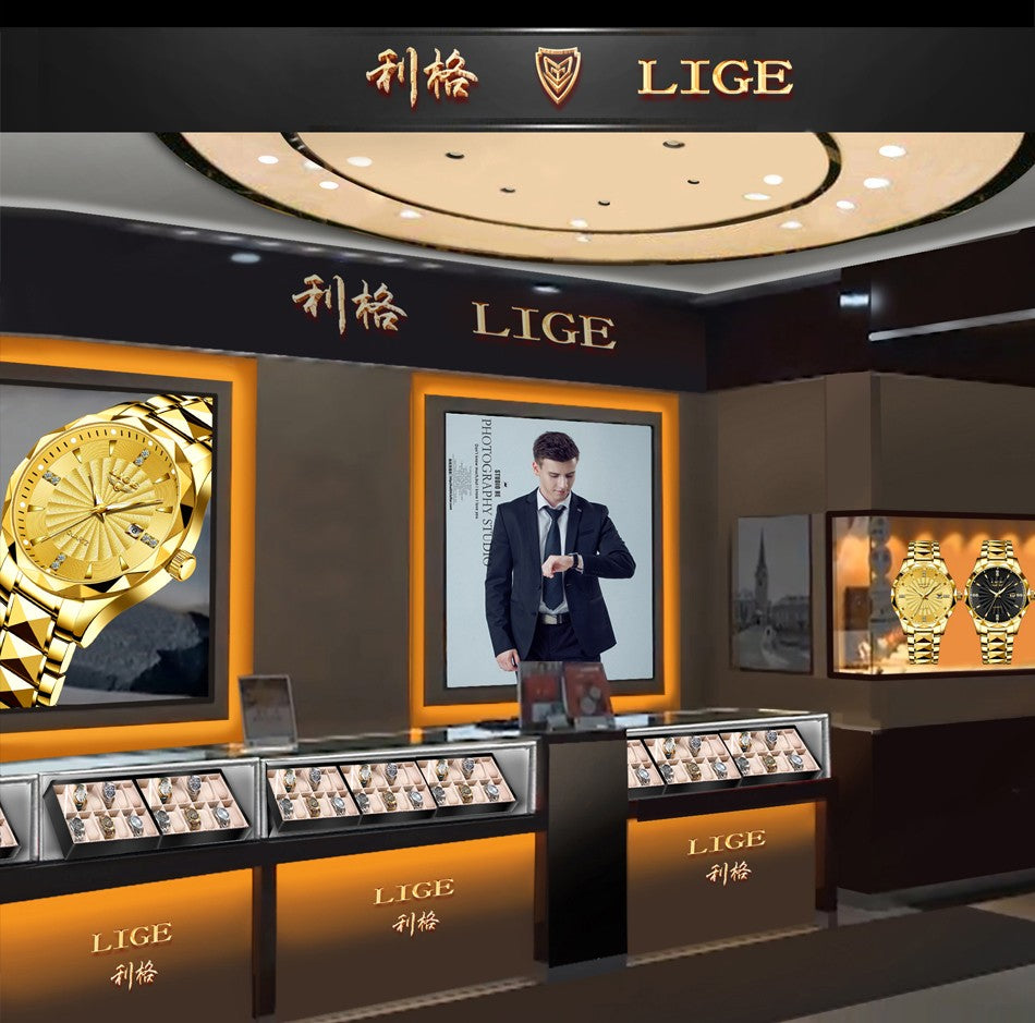 LIGE Top Brand Luxury Men Quartz Watch Date Nylon Leather Waterproof Luminous Military Sports Watches For Men relogios masculino