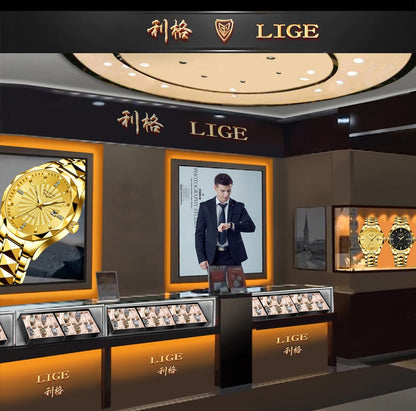 LIGE Top Brand Luxury Men Quartz Watch Date Nylon Leather Waterproof Luminous Military Sports Watches For Men relogios masculino