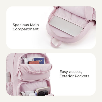 BAGSMART Laptop Backpack Large Capacity Women Casual Travel Bag College School Backpack For Boys Girls