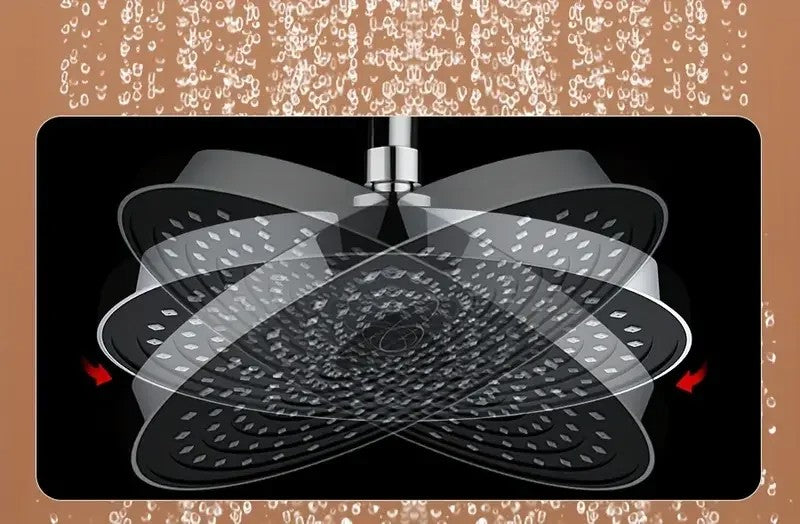 25cm Top Spray Large Water Volume Booster Shower Head Pressurized Single Head Home Bathroom Shower Head