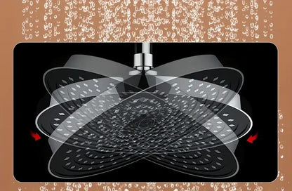 25cm Top Spray Large Water Volume Booster Shower Head Pressurized Single Head Home Bathroom Shower Head