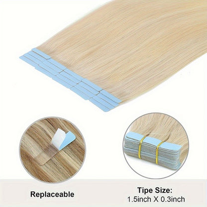 HAIRTIME Invisible Tape in Human Hair Extensions 613 Hair Seamless Human Hair Tape In Extension Human Hair