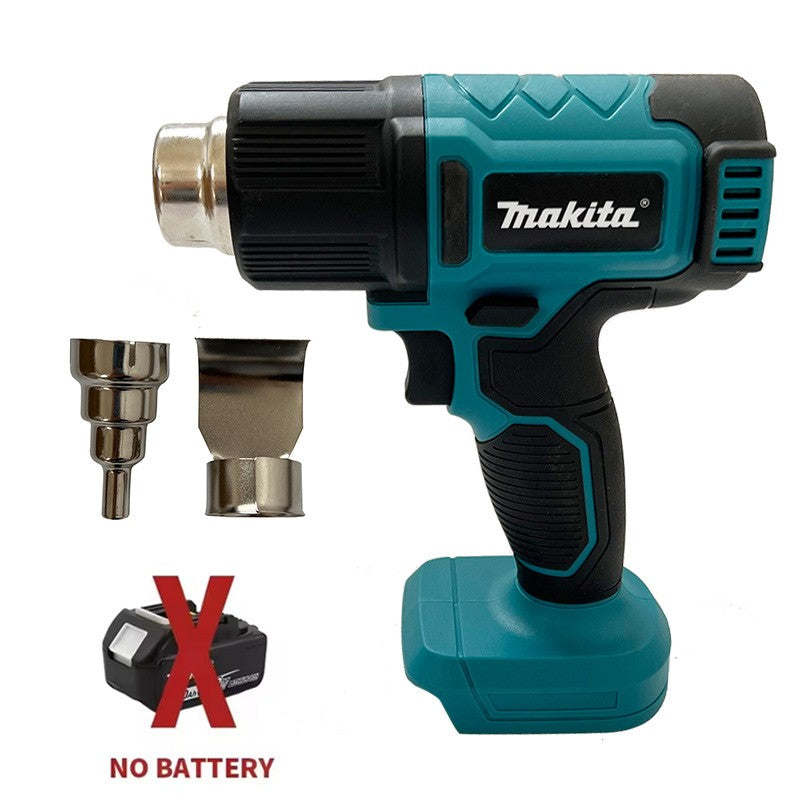 Pistola de Ar Quente Elétrica Makita com Display Digital, Sem Fio, 2 Bicos, Industrial, para Embalagem a Vácuo, para Bateria 20V