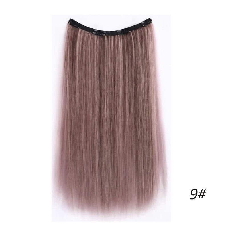 Extensões de cabelo coloridas de uma peça, sem rastros, de orelha a orelha