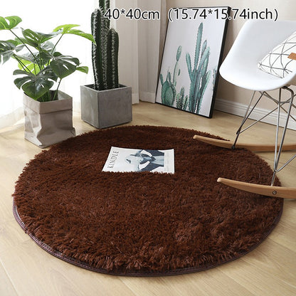 Fluffy Wool Rug Living Room Carpets Faux Fur Round Mat Kids Room Long Plush Rugs Home Bedroom Decor Shaggy Carpet
