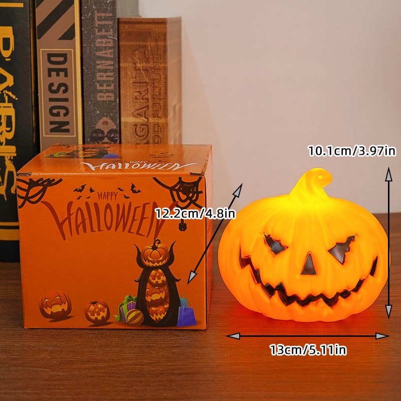 Halloween LED Pumpkin Lamp Ornaments Horror Atmosphere Kids Toy 2026 Halloween Party Home Decor Decoration Supplies