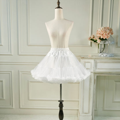 Woman Tutu Skirt Petticoat Crinoline Underskirt Fluffy Pettidress Ladies Puffy Tutu White Luxury Skirt Wedding Dress Bottom Loli