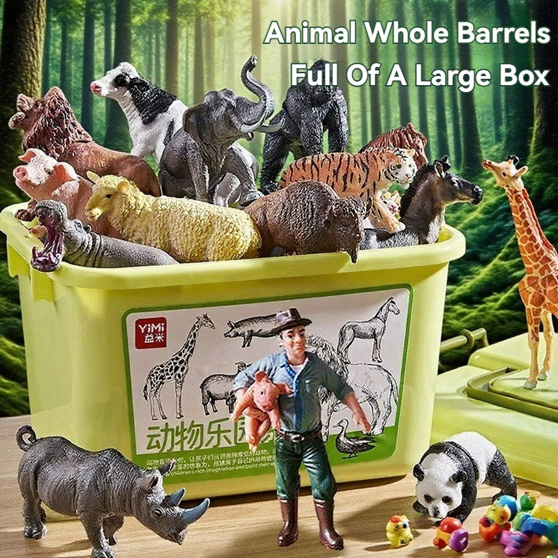 Brinquedo Montessori Dinossauro Fazenda Selvagem Oceano Gatos Animais Modelo Bonecos de Ação Miniaturas Fofas Jogo Educacional para Crianças Presente