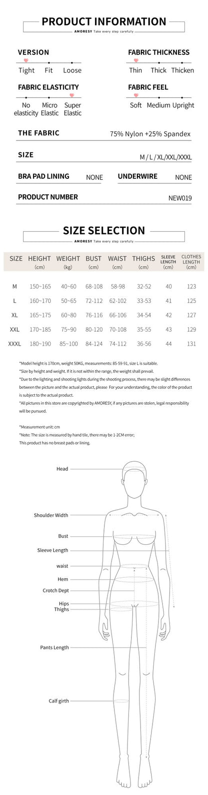 AMORESY Satin Glossy tights colourful Glossy bodysuit Silk Smooth Long sleeved zipper full body suit