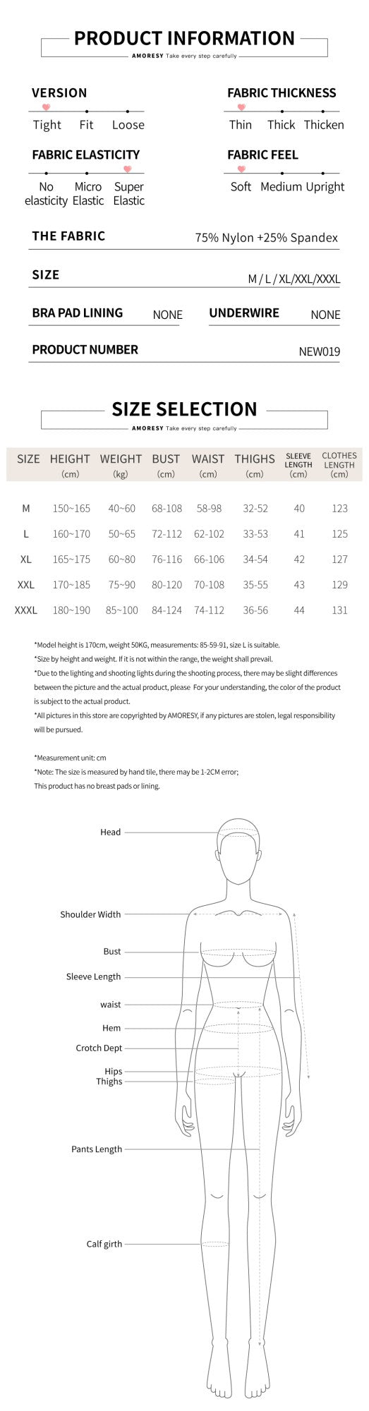 AMORESY Satin Glossy tights colourful Glossy bodysuit Silk Smooth Long sleeved zipper full body suit