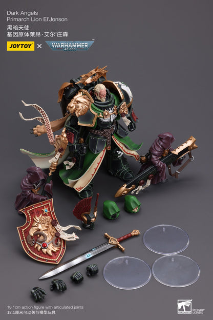 JOYTOY Warhammer 40,000 Figura de Ação 1/18 Dark Angels Primarch Lion El'Jonson Modelo Militar Anime