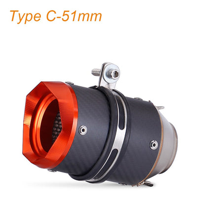 Universal Motorcycle Exhaust CNC Carbon Fiber Escape Muffler For Kawasaki Z900 FZ6 RC390 S1000XR