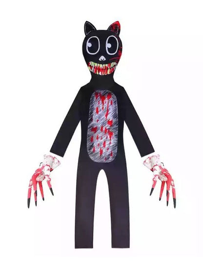 Halloween Costumes for Kids Siren Head Cosplay Bodysuit Boys Girls Anime Black Cat Character Fancy Dress Carnival Party Clothing
