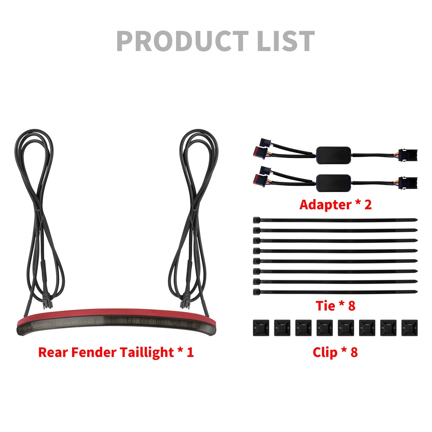 Motorcycle LED Light Rear Fender Turn Signal Brake Indicator For Harley Softail Fat Boy FLFB FLFBS 18-25 Taillight Running Lamp