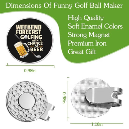 Magnetic Golf Hat Clips Golfer Pattern Position Marker Golf Ball Marker Metal Material Cartoon Golf Cap Clips Men Women