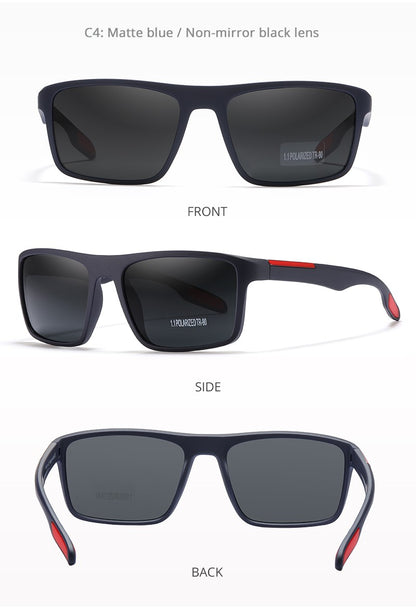 KDEAM Rectangular Ultra Light TR90 Sunglasses Men Polarized Wholesale