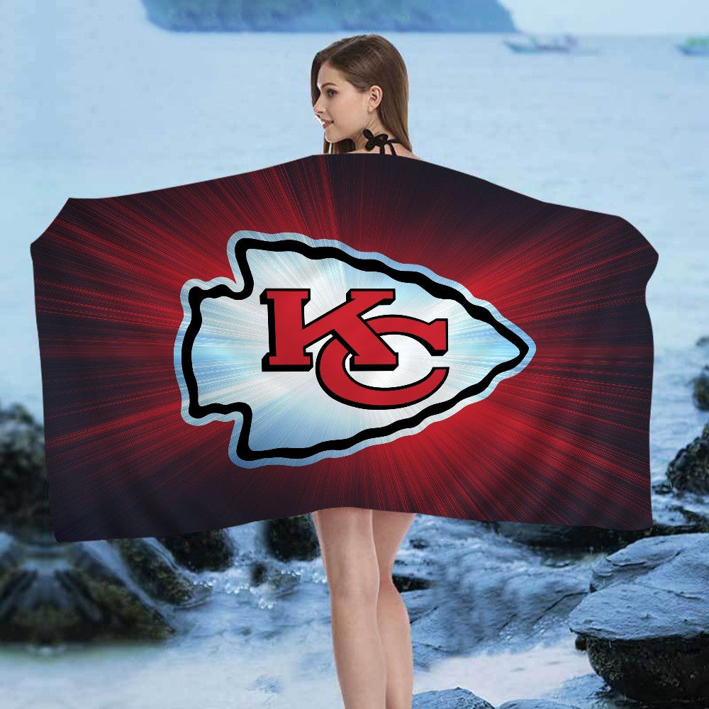 K-Kansas City C-Chiefs Big Microfiber Beach Towels Quick Dry Towel Sand Beach Towels Pool Towel for Travel Swim Pool Yoga