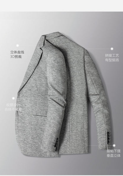 2025 Men's High-End Boutique Wool Suit Casual Business Top Coat Fashion Gentleman Party Four Seasons Elegant Tailored Suit