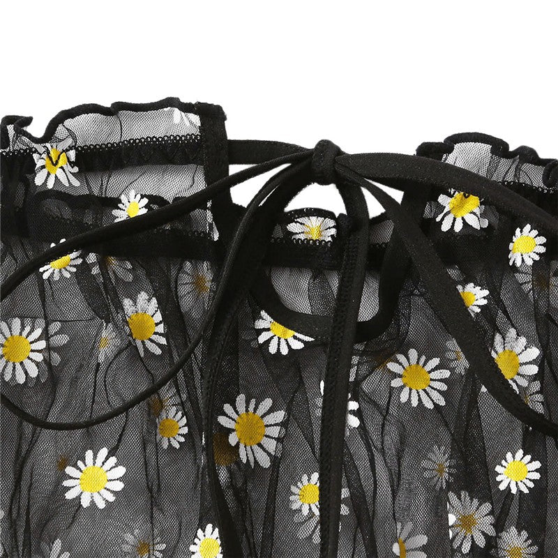 2PCS Off Shoulder Lace Up Bikini Set Women Sweet Casual Short Sleeve Swimsuits Beachwear Bathing Suits Sexy Lingerie