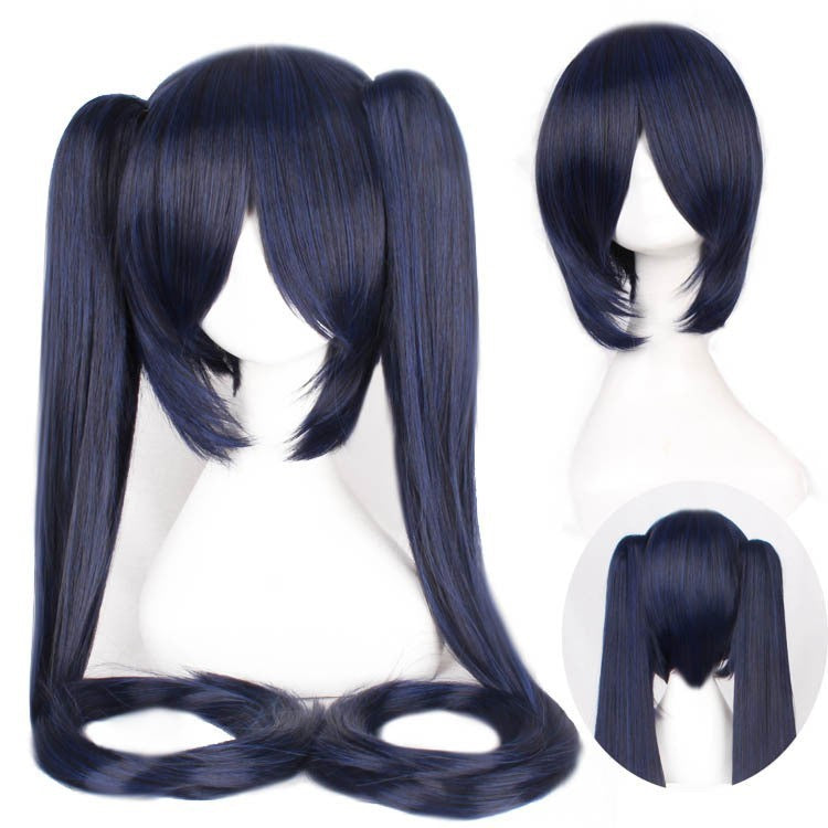120CM Long Synthetic Hair Clips 2 Ponytails Lolita Green Pink Heat Resistant Party Wigs Synthetic Hair Hatsune Miku Wig Cosplay