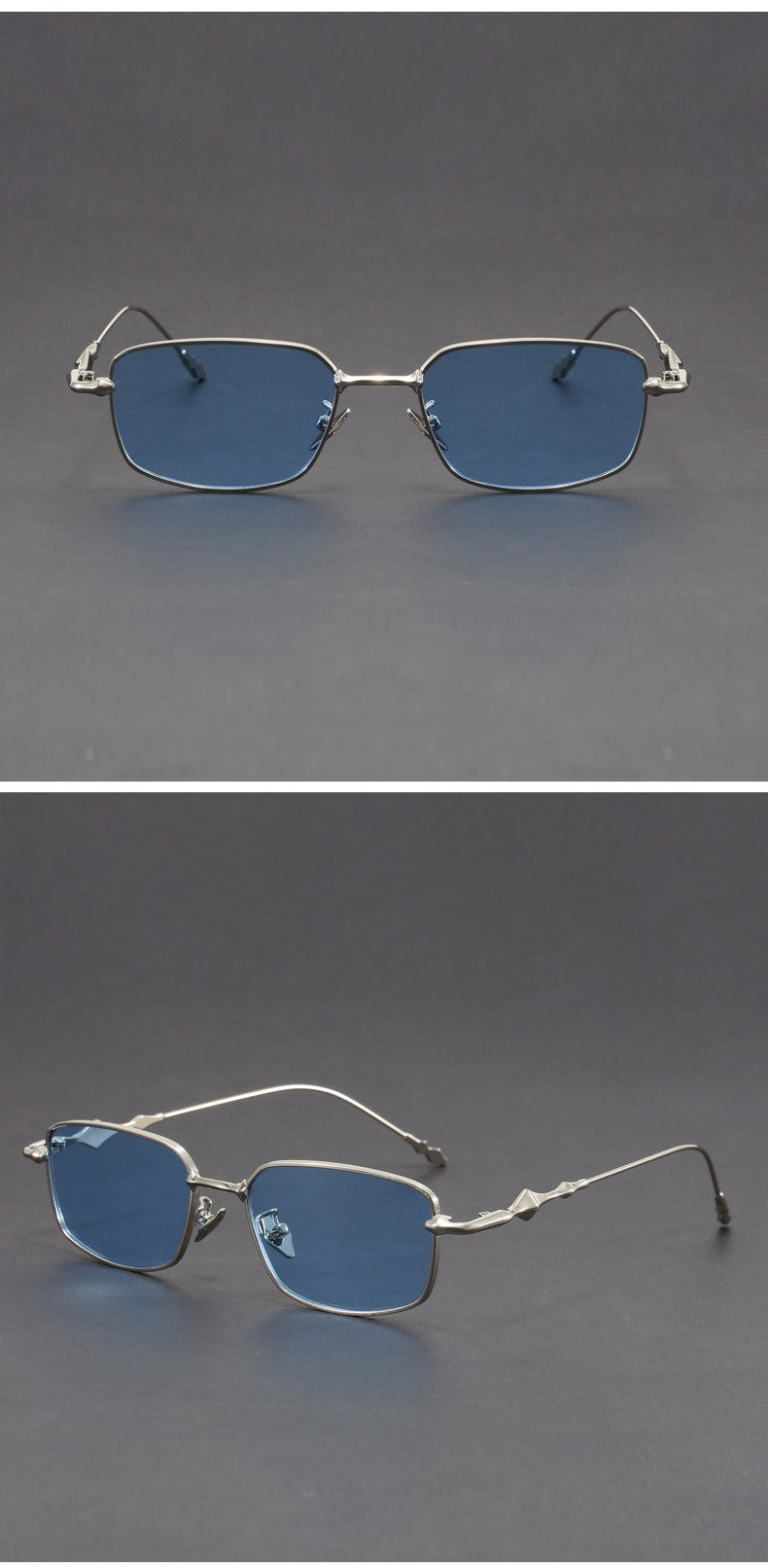 Óculos de Sol Retangulares Pequenos Femininos com Armação Fina, Óculos Anti-Luz Azul, Armações de Óculos Modernas, Óculos Vintage UV400 Gafas De Sol