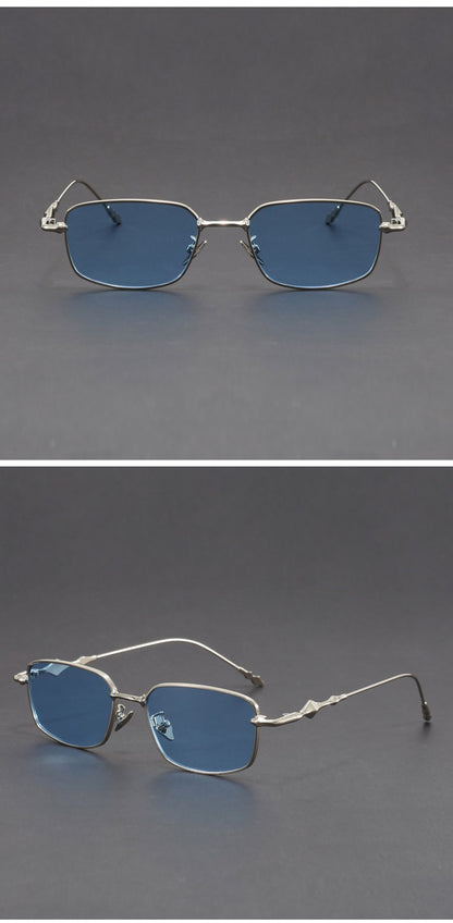 Óculos de Sol Retangulares Pequenos Femininos com Armação Fina, Óculos Anti-Luz Azul, Armações de Óculos Modernas, Óculos Vintage UV400 Gafas De Sol