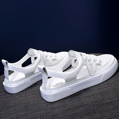 2024 Women's Summer New Fashion Round Head Matching Color Tie Women's Sandals Casual Flat Everything Sports Women Sandals