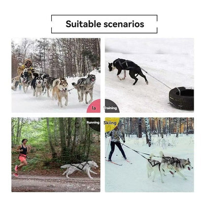 Coleira de Peito para Cães, Arnês para Treinamento de Peso, Cinta de Tração, Huskies, Samoieda, Trenó, Neve, Corda de Tração para Snowboard
