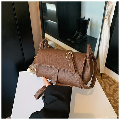 New Retro Pillow Bag Simple Solid Color Versatile Personality Single Shoulder Crossbody Bag Fashionable Niche Women's Bag