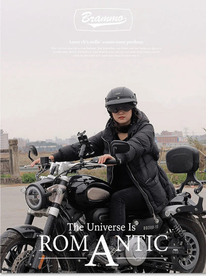 Retro Motorcycle Helmet PU Leather Moto Helmets Men Women Half Helmet HD Lens Casco Four Seasons Riding Scooter Capacetes