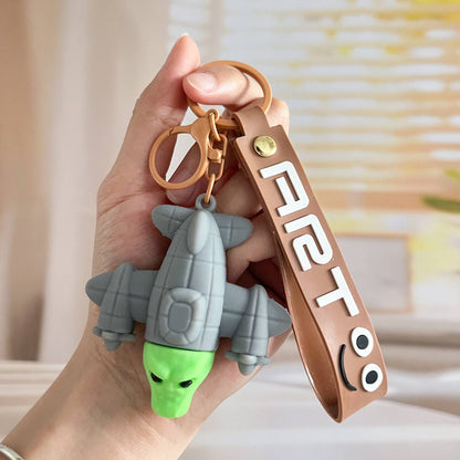 Italian Brainrot Keychain Accessories, Tungtungsahur Whimsical Abstract Mirage Creature Designs Bag Charm