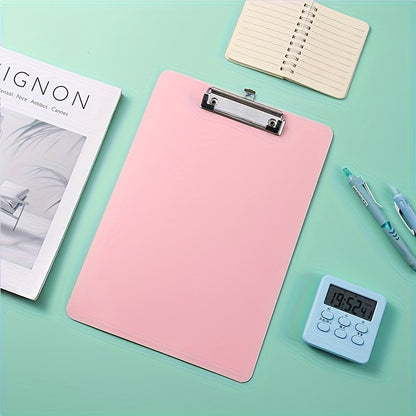 1pc A4 Plastic Color Folder with Clip - Durable Material, Multifunctional Writing Board for Exam Documents, Office Organization