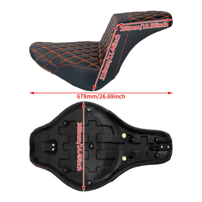 Banco do passageiro do motorista de duas pessoas da motocicleta Selim do piloto Banco dianteiro e traseiro para Harley Softail Fat Boy 2018-2025 Breakout FXBR 2023-25
