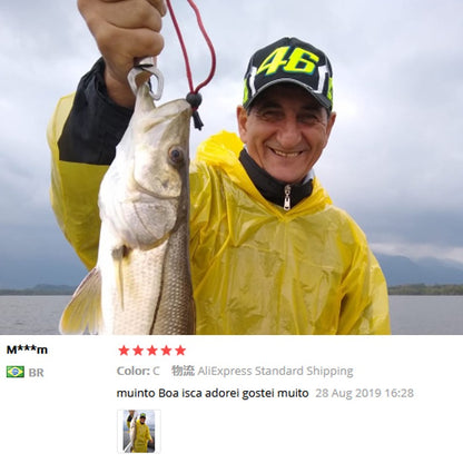 MEREDITH 5 pçs 100mm 4.4g Iscas macias de pesca para água salgada e doce Silicone Minnow Vermes Wobblers Isca artificial Bass Tackle Jigs