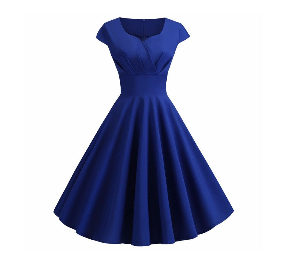 Summer Dress Women Hepburn Vintage Rockabilly Pin Up Dress Robe Femme Casual Ret