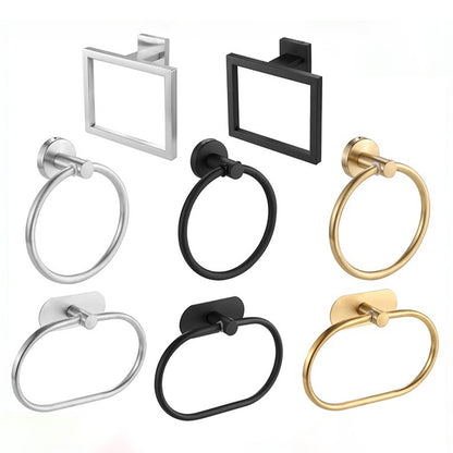 Bathroom Towel Ring Hook Hardware Accessories Storage Holder 304 Stainless Steel Hand Towel Holder Modern Round Towel Hanger