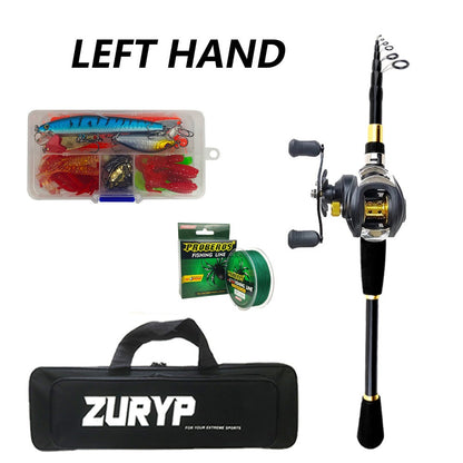 Conjunto de vara de pesca luya retrátil portátil, conjunto de vara de pesca, conjunto de equipamento de pesca a qualquer hora, em qualquer lugar
