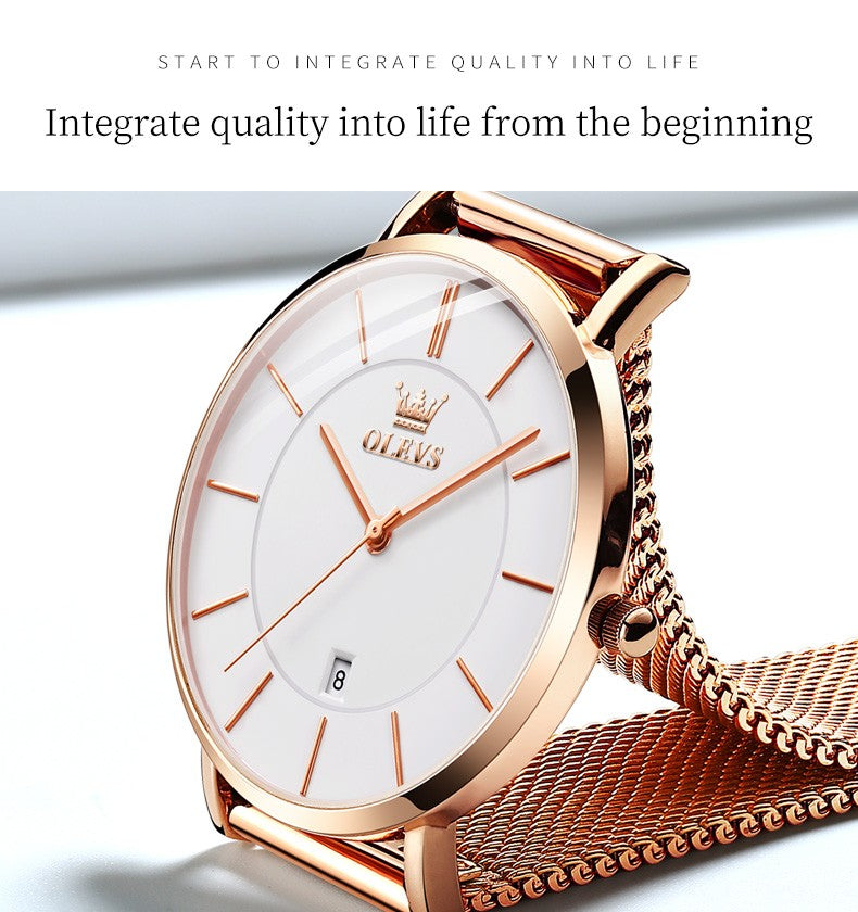 OLEVS Woman Watch 5869 Elegant Fashion Quartz Wristwatch Waterproof Date Watches For Woman Set Bracelet Watch Box Gifts Original