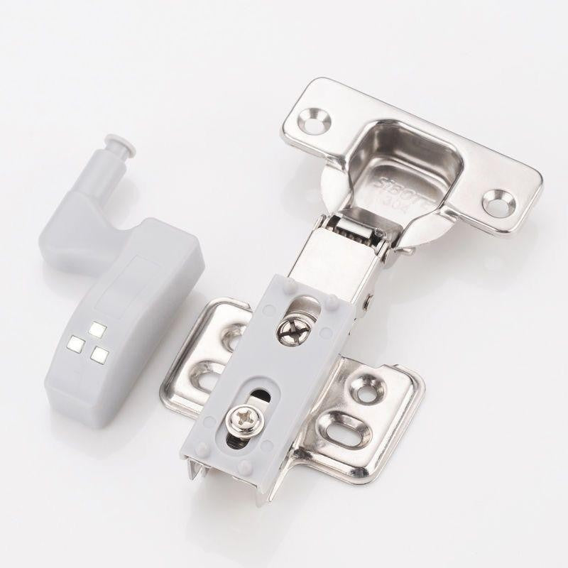10-1PC LED Inner Hinge Lamp No Battery Under Cabinet Lights Wardrobe Cupboard Sensor Lights Bedroom Kitchen Closet Night Lamp