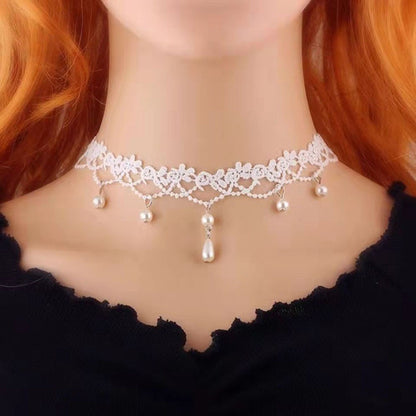 Colar Gargantilha Renda Preta Sexy Estilo Punk Personalizado Gola Renda Gótico Acessórios de Joias Presente