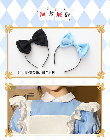 Lolita Dress Maid Apron Fantasia Halloween Carnival Party Costume for Women Masquerade Party Alice In Wonderland Cosplay Costume